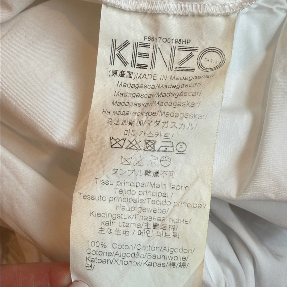 Kenzo Paris Smocked High Neck Blouse FR 38 | Dramatic Sleeve | Wrn Once - Picture 15 of 15